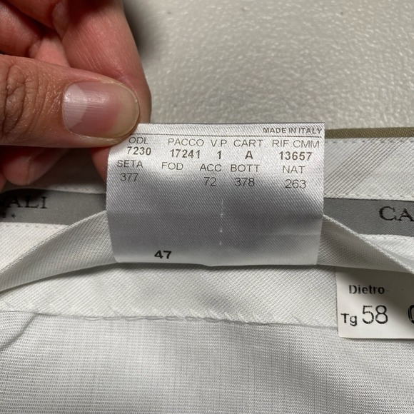 Canali Dress Trousers 40 (39x28.5 Cuffed) Mens Wool Pleated Olive Green 78120 - Picture 9 of 10